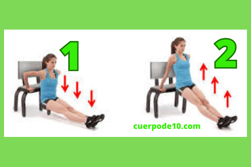 fondos de triceps en silla
