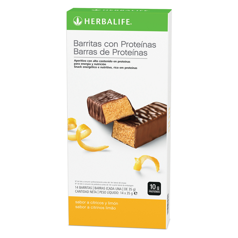 barritas de proteína de herbalife sabor limón, el mejor snack para llevar