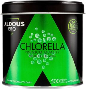 bote de capsulas de chorella marca aldous